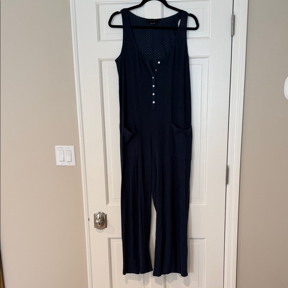 Hatch All Tri Navy Jumpsuit with Pockets